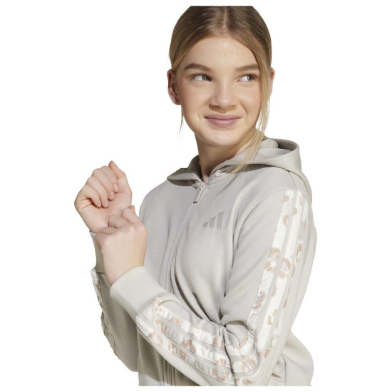 Adidas Παιδική ζακέτα Animal Print 3-S French Terry Full Zip Hoodie Adidas Παιδική ζακέτα Animal Print 3-S French Terry Full Zip Hoodie
